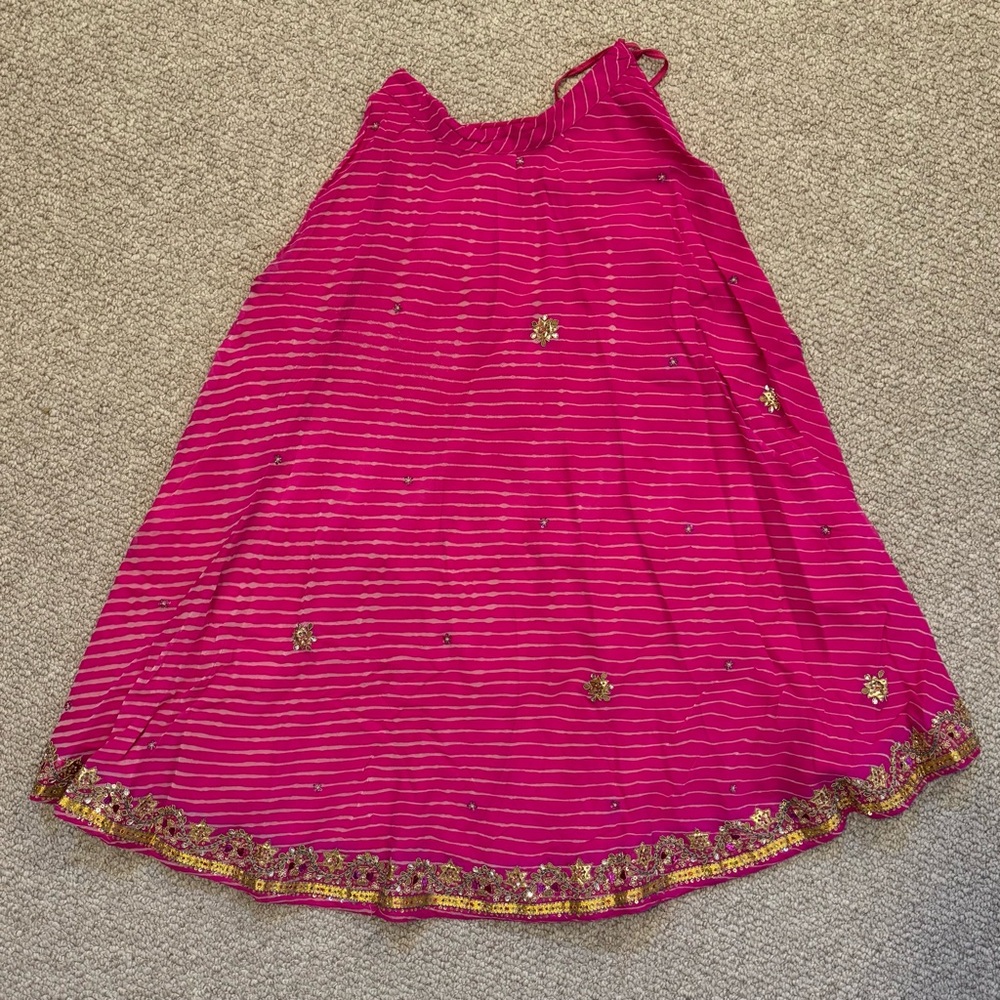 Indian Pink Lehenga - Three Piece Set